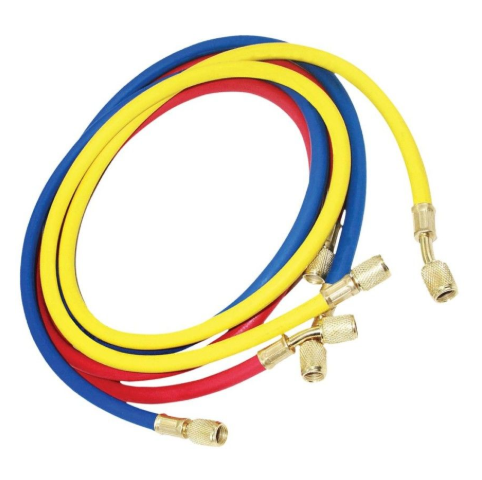 CONJUNTO MANGUEIRA PARA MANIFOLD 90CM SURYHA  R22/R404/R134 - 1/4" - SAE